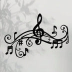 Plaque Métallique Décorative – Notes de Musique Art Déco, Intérieur & Extérieur 40×28 cm | CIFBUY