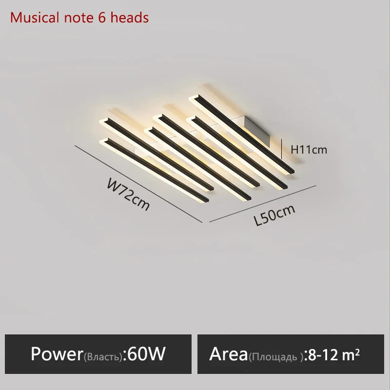 Lampes de salon modernes, luminaires de plafond, décoration intérieure pour la maison, lampes LED pour chambres à coucher, luminaires de plafond linéaires, lampe de maison