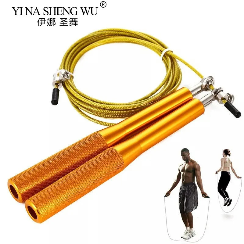 Corde de crossfit à vitesse réglable, fil d'acier portant, hommes, femmes, enfants