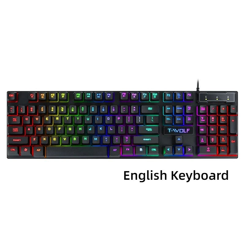 Clavier Gaming Mécanique Rétroéclairé RGB - Clavier Filaire PC Gamer avec Éclairage LED