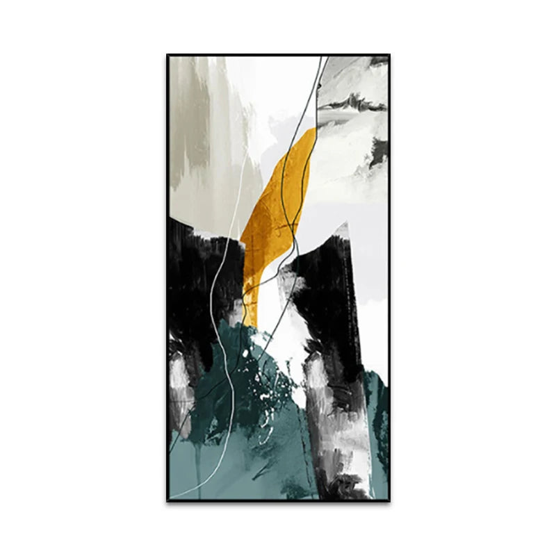 Tableau Peinture Huile Fait Main - Design Porche Abstrait Moderne Sans Cadre