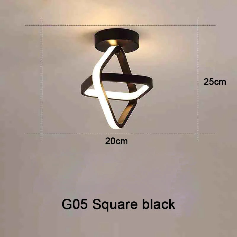 Plafonnier LED Double Anneau – Design Créatif Moderne, Tricolore, 25-30W | RmmKss