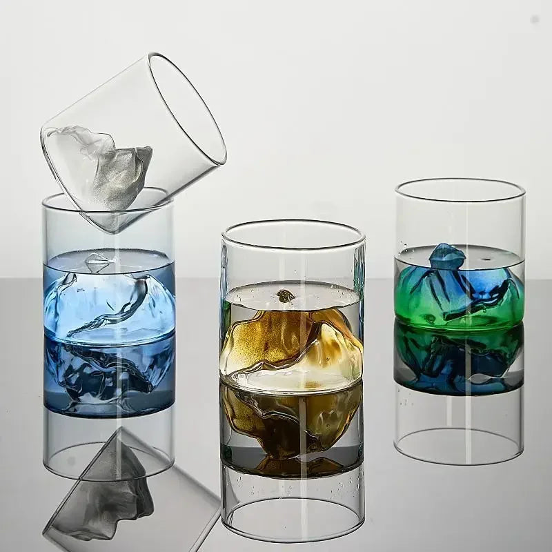 Verres à whisky Mont Fuji 3D - Set de 1 à 8 verres relief montagne 170ml