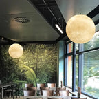 Suspension LED Wabi-Sabi en Résine FRP – Forme Lune Nordique, Décor Salon & Restaurant | VIGOUS