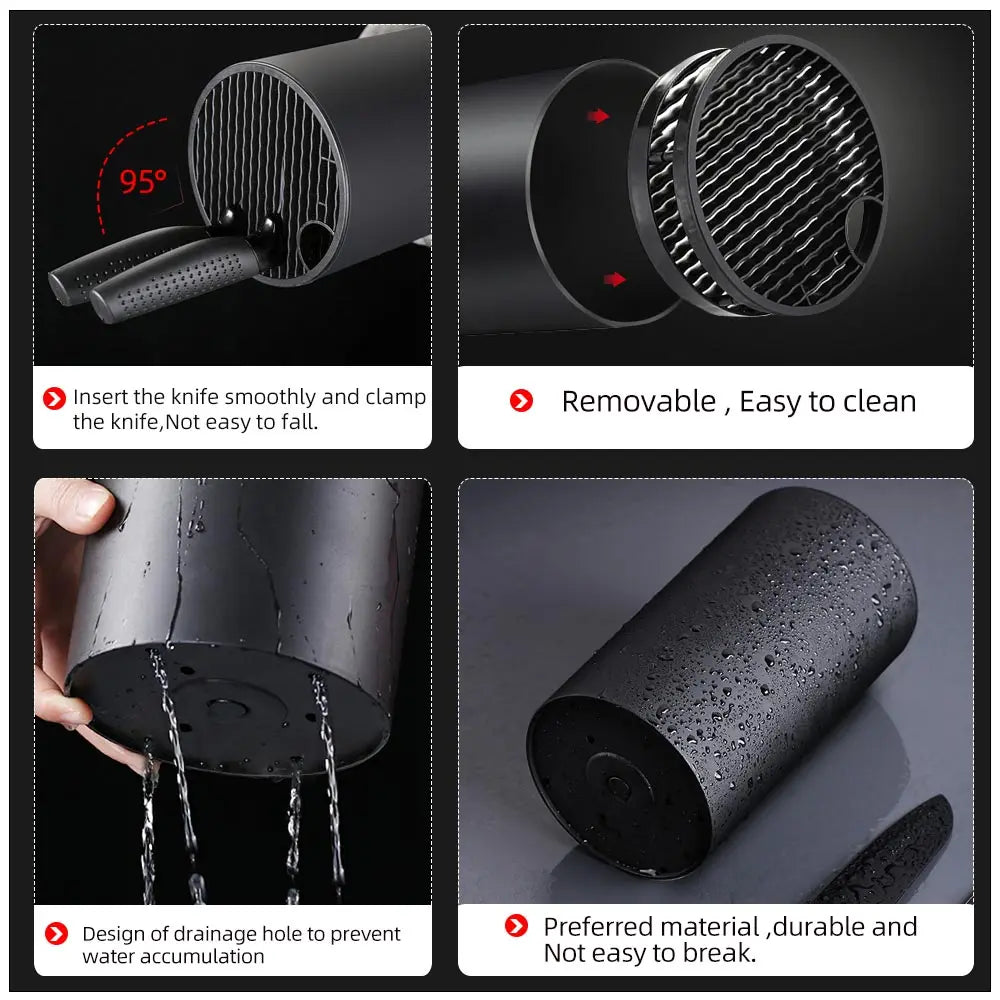 Porte-Couteaux de Cuisine Drainable 22 cm - Support Organisateur premium