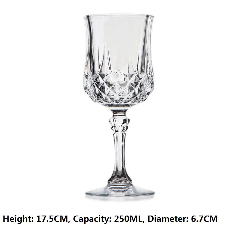 Tasse en Verre Cristal Gravé 230ml - Verre à Vin Rouge Whisky Polyvalent