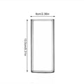 Verre Carré en Borosilicate - Tasse Transparente Thé Café Lait 250/350/450ml