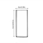Verre Carré en Borosilicate - Tasse Transparente Thé Café Lait 250/350/450ml