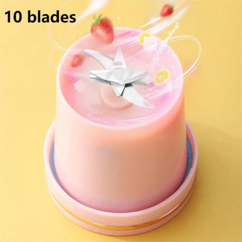 Mini Blender Portable 10 Lames Rechargeable USB - Smoothies et Milkshakes