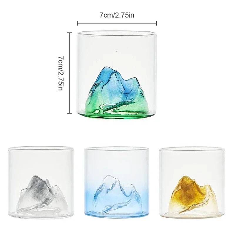 Verres à whisky Mont Fuji 3D - Set de 1 à 8 verres relief montagne 170ml