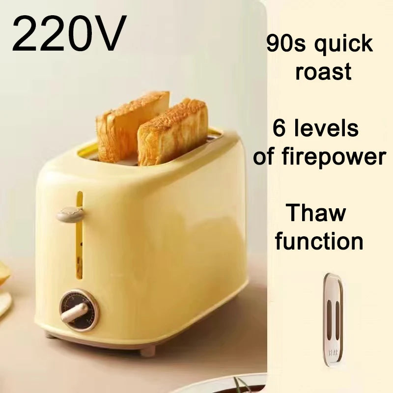 Grille-Pain Électrique 2-3 Tranches avec Convection Air Chaud - 650W