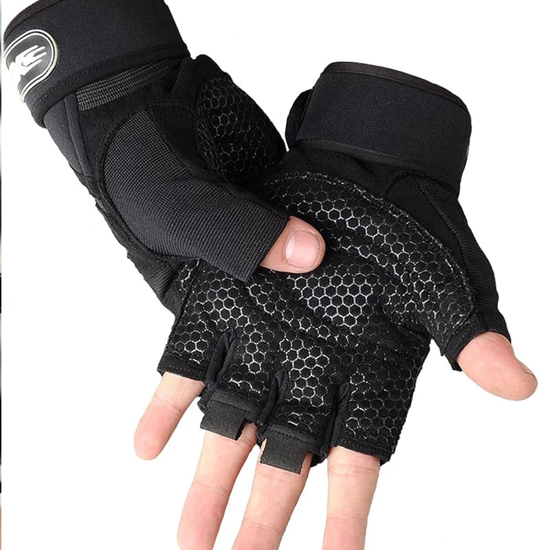 Gants de Fitness demi-doigt pour hommes et femmes, protège-poignet, haltère de sport, équitation, barre horizontale antidérapante, exercice d'entraînement