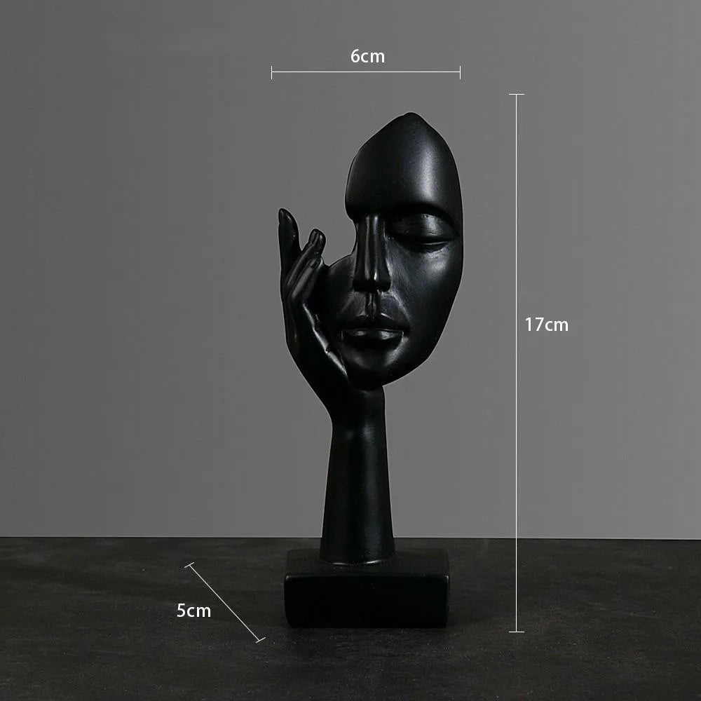 Statue Abstraite en Résine – Sculpture Nordique Penseur, Décoration Bureau & Salon | Art Luxe