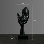 Statue Abstraite en Résine – Sculpture Nordique Penseur, Décoration Bureau & Salon | Art Luxe