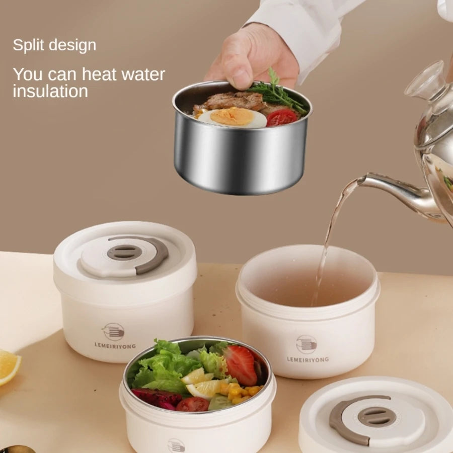 Boîte à Déjeuner Isotherme portable en Acier Inoxydable | Bento Empilable Premium