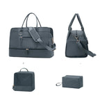 Set Sac de Voyage Femme Nylon – Sac Vêtements & Trousse de Toilette Inclus (Gris)