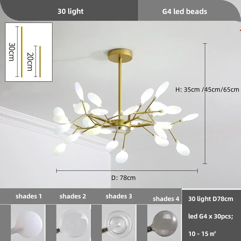 Lustre de plafond à LED nordique, éclairage de branche moderne, lampes suspendues, salon, or, noir, art, décor à la maison, lampes d'intérieur, chaussures