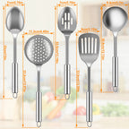 Ensemble 5 Ustensiles de Cuisine en Acier Inoxydable Willstar