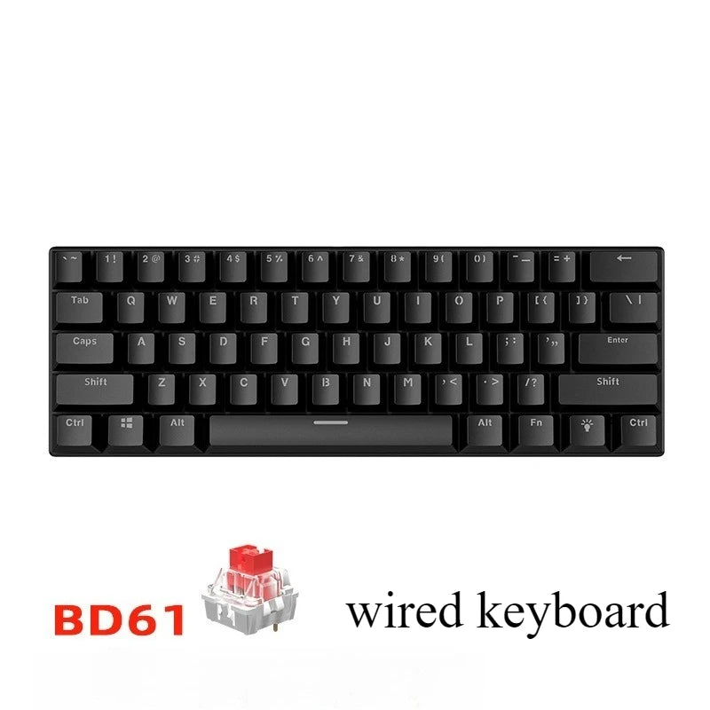 Clavier Mécanique Gaming 60% Compact - Lettre échangeable. Design Blanc Minimaliste