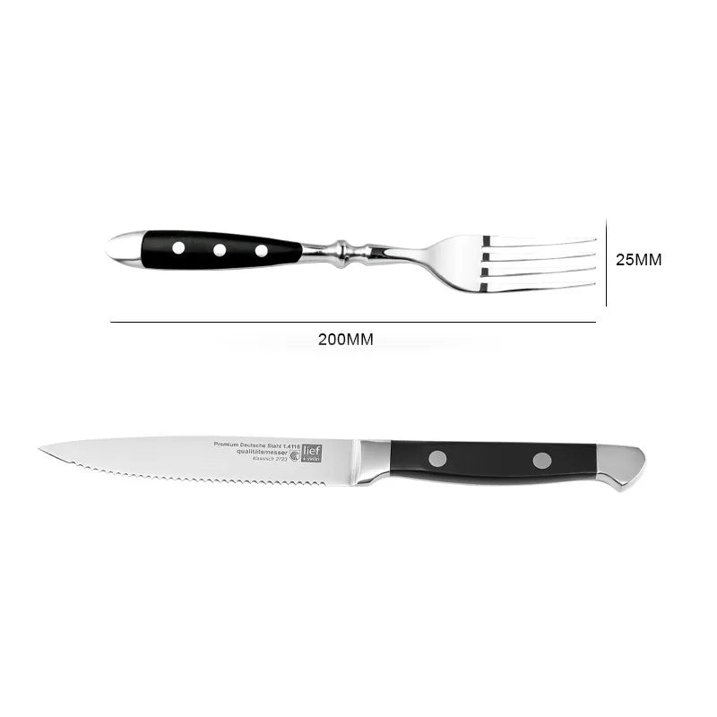 Ensemble de Couteaux à Steak Élégants en Acier Inoxydable