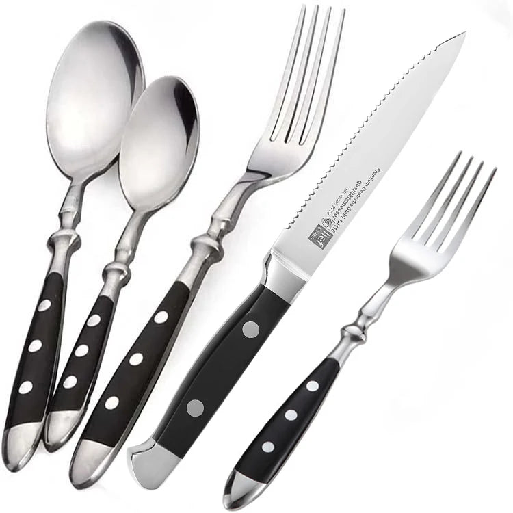 Ensemble de Couteaux à Steak Élégants en Acier Inoxydable