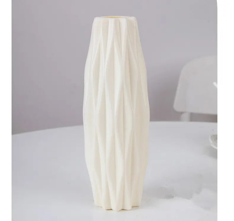 Vase Moderne en Plastique Style Nordique - Panier Décoratif pour Fleurs
