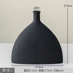 Vase à fleurs en céramique d'art noir et blanc, décoration nordique, minimalisme, fleurs séchées, accessoires de Gand, ornement B & B, maison