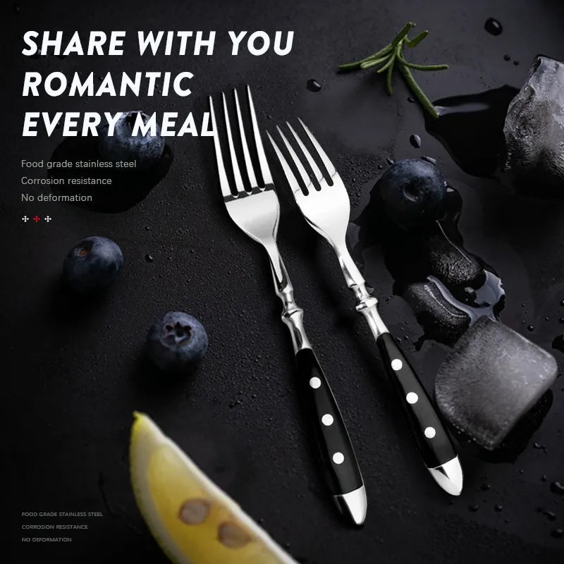 Ensemble de Couteaux à Steak Élégants en Acier Inoxydable