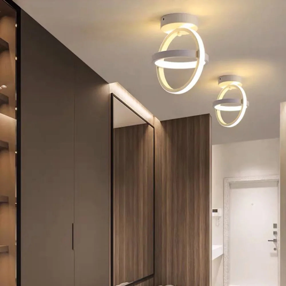 Plafonnier LED Double Anneau – Design Créatif Moderne, Tricolore, 25-30W | RmmKss
