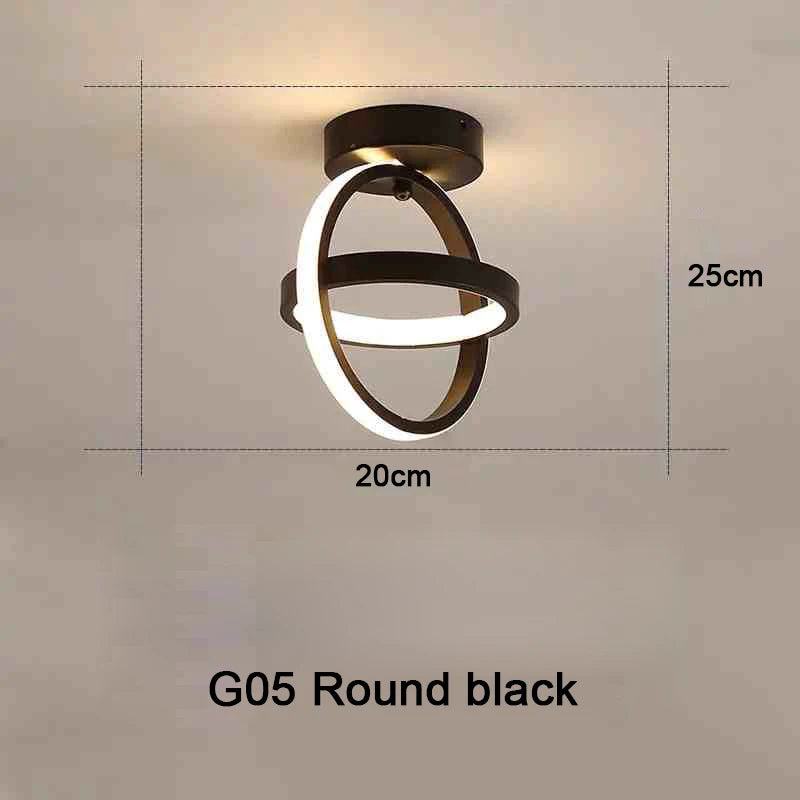 Plafonnier LED Double Anneau – Design Créatif Moderne, Tricolore, 25-30W | RmmKss