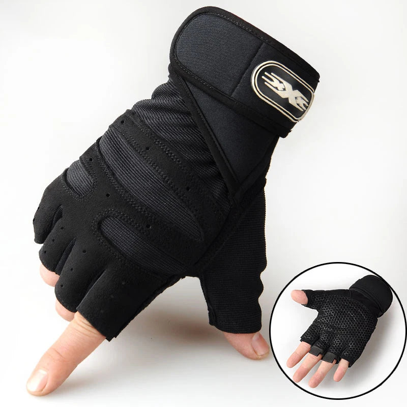 Gants de Fitness demi-doigt pour hommes et femmes, protège-poignet, haltère de sport, équitation, barre horizontale antidérapante, exercice d'entraînement