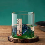 Verres à whisky Mont Fuji 3D - Set de 1 à 8 verres relief montagne 170ml