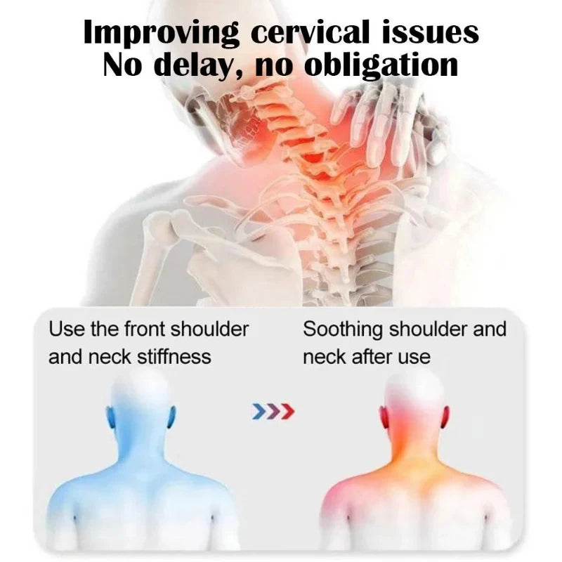 Oreiller Orthopédique Ergonomique Mémoire de Forme - Massage Cervical Anti-Douleur Nuque et Épaules
