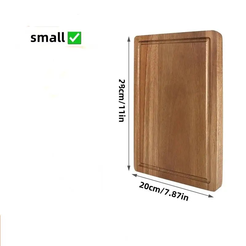 Planche à Découper en Bois Hêtre - Bloc de Boucher Professionnel pour Viande et Fromage