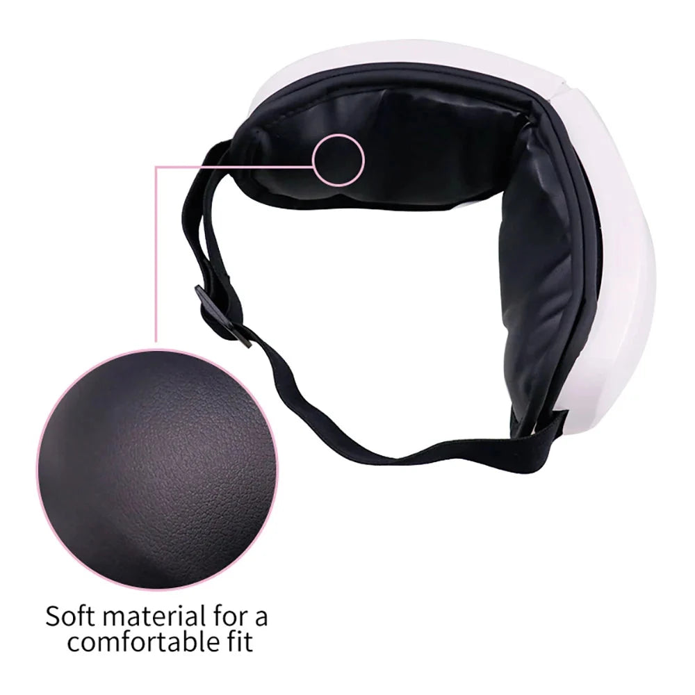 Masseur Oculaire Intelligent 6D – Airbag, Vibration, Bluetooth & 4 Modes | Raiuleko