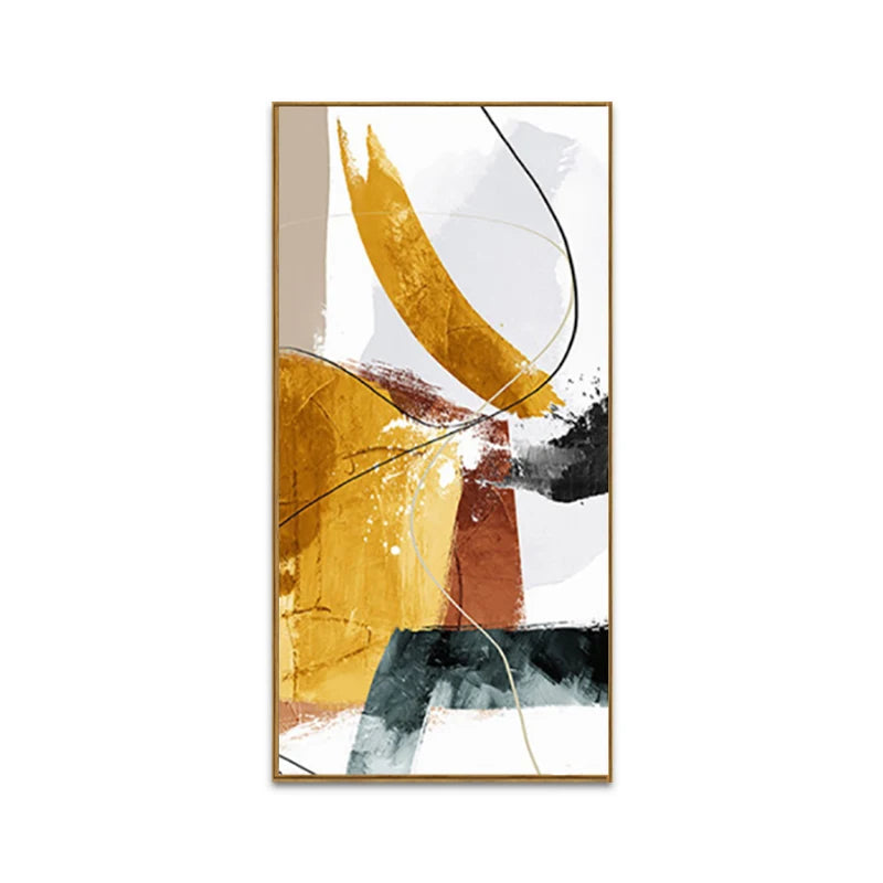 Tableau Peinture Huile Fait Main - Design Porche Abstrait Moderne Sans Cadre