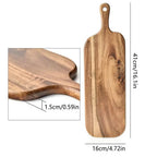 Planche à Découper en Bois Double Face avec Poignée - Plateau de Service