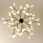 Lustre de plafond à LED nordique, éclairage de branche moderne, lampes suspendues, salon, or, noir, art, décor à la maison, lampes d'intérieur, chaussures