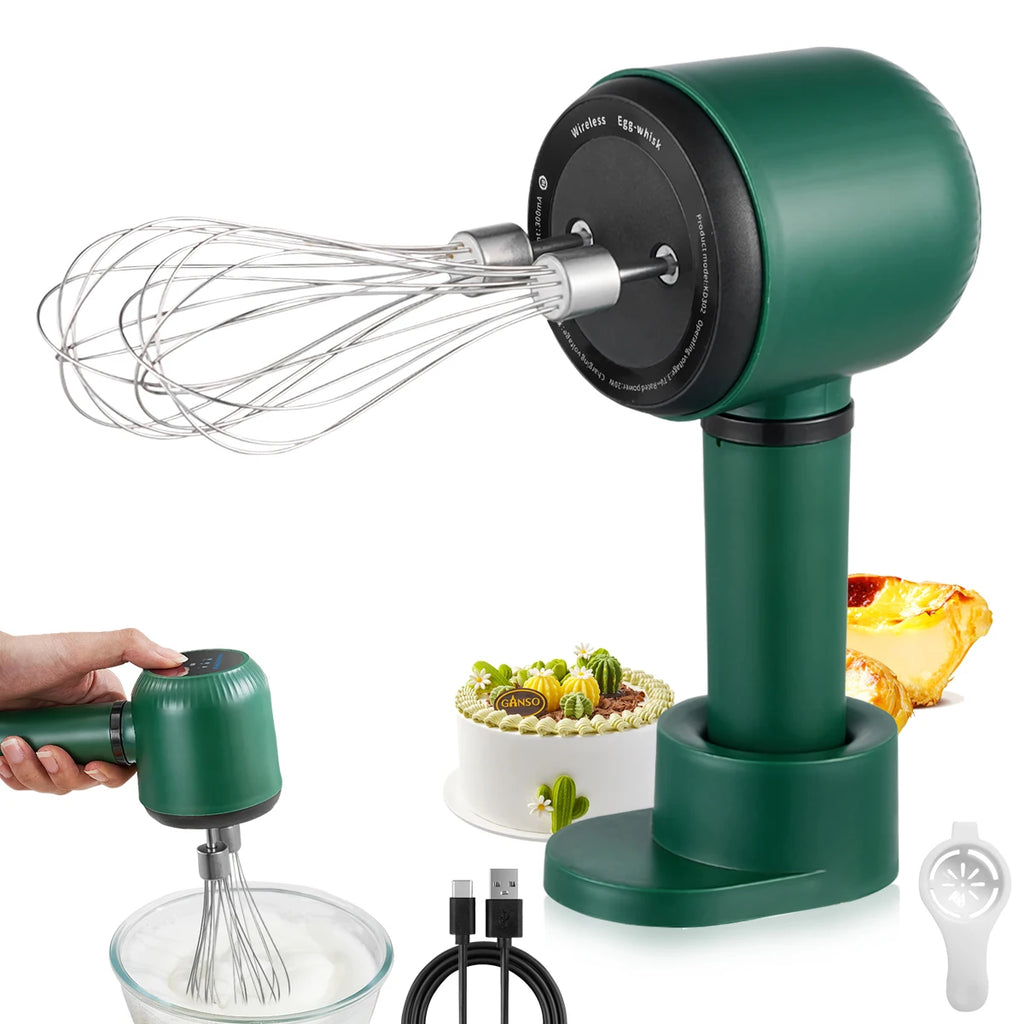 Fouet Électrique Rechargeable USB - Batteur à Main Sans Fil 3 Vitesses
