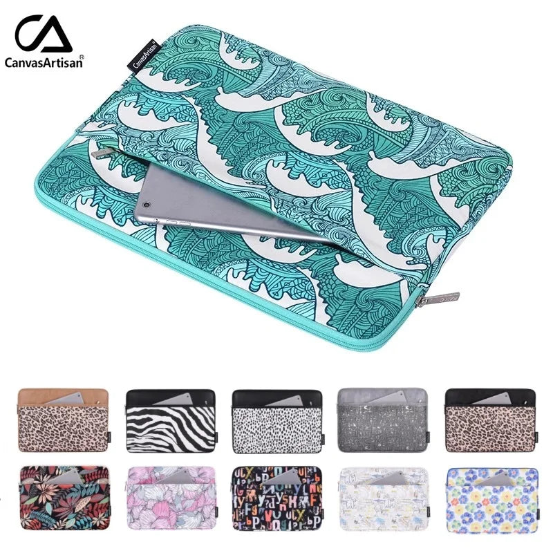 Sacoche Laptop Imperméable avec Motif – 12 à 16 pouces | MacBook Air Pro M1 M2 M3 | Unisexe