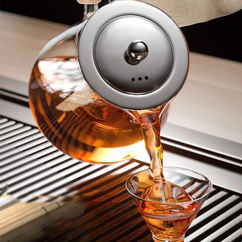Théière en Verre Borosilicate 950ml - Infuseur Inox & Résistante à la Chaleur