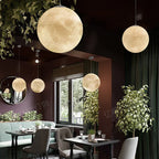 Suspension LED Wabi-Sabi en Résine FRP – Forme Lune Nordique, Décor Salon & Restaurant | VIGOUS