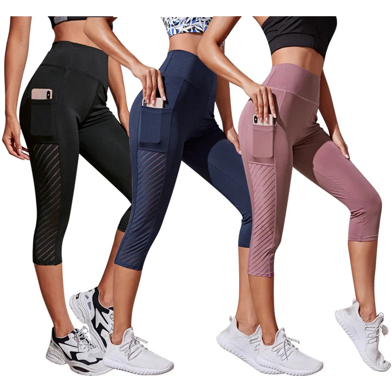 Short Sport Femme Taille Haute - Fitness Yoga Séchage Rapide Poches