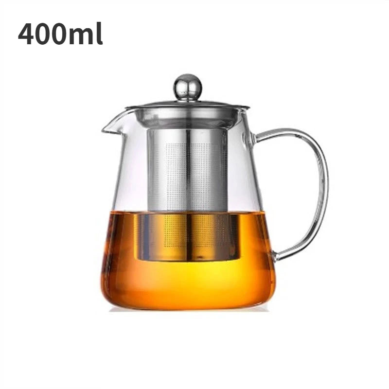 Théière en Verre Borosilicate 950ml - Infuseur Inox & Résistante à la Chaleur