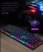 RGB Backlit Mechanical Gaming Keyboard - Wired PC Gamer Keyboard with LED Lighting