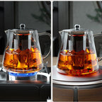 Théière en Verre Borosilicate 950ml - Infuseur Inox & Résistante à la Chaleur