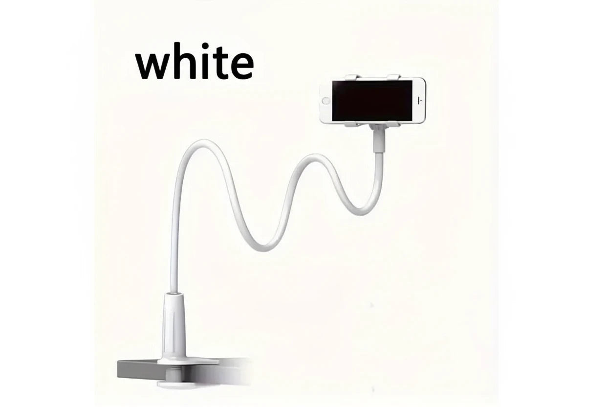 Support Téléphone Bras Long Col de Cygne — Clip Universel 360°, Mains Libres, Compatible Tous Smartphones