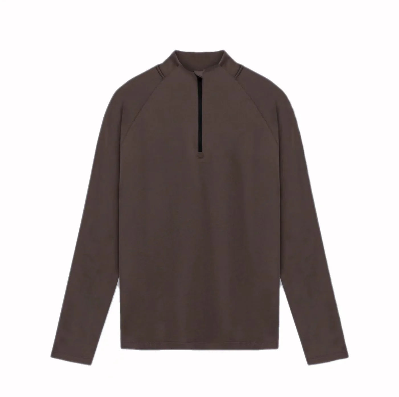 T-Shirt de Compression Sport Homme Manches Longues - Col Montant Demi-Zip pour Running et Fitness