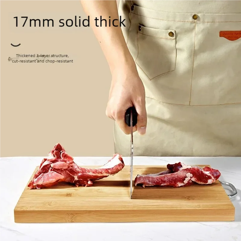 Planche à Découper Bambou Rectangulaire 25cm - Bois Massif Épais Cuisine Fruits Légumes