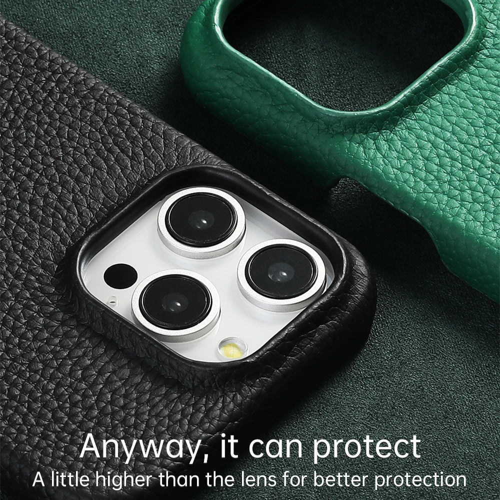 Étui iPhone Magsafe Cuir  - Compatible iPhone 17/16/15 Pro Max